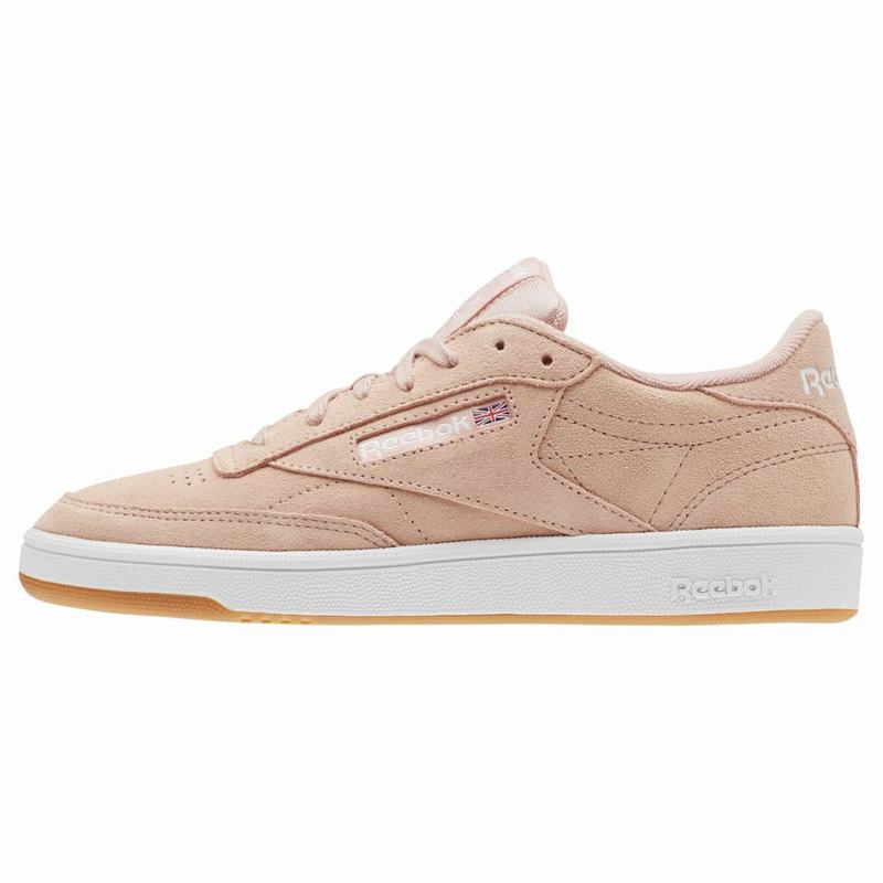 Tenisi Reebok Club C 85 Dama Roz Romania YK5327DR